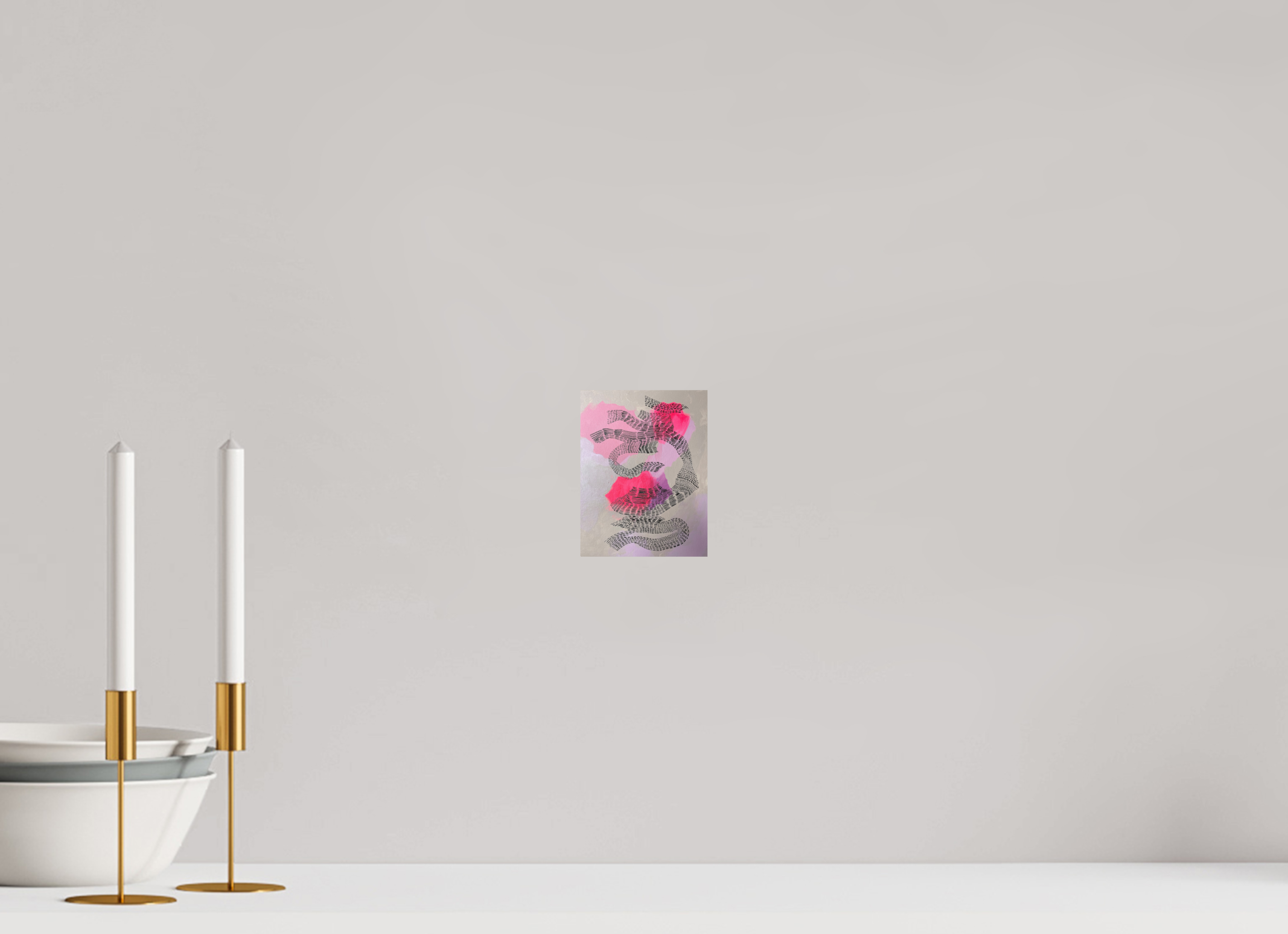 10 x 13,1 cm, ChromaLuxe HD Metal Print Kunstruck „perspectives.pink“ auf glänzendem Alu-Dibond