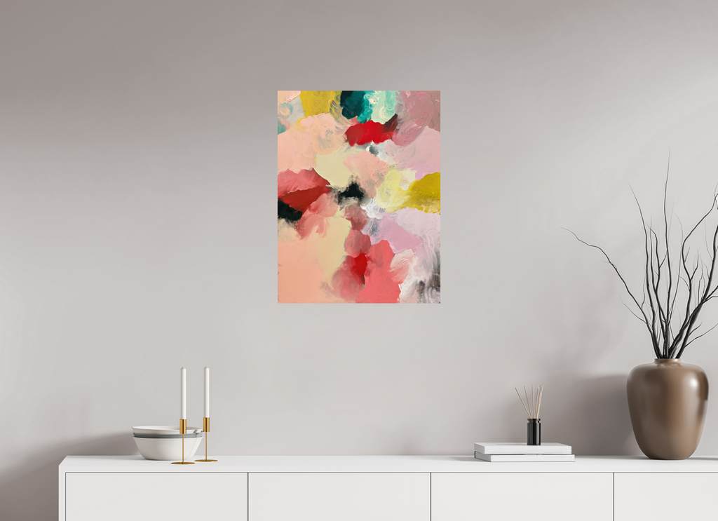50 x 65,3 cm, ChromaLuxe HD Metal Print Kunstruck „home“ auf glänzendem Alu-Dibond