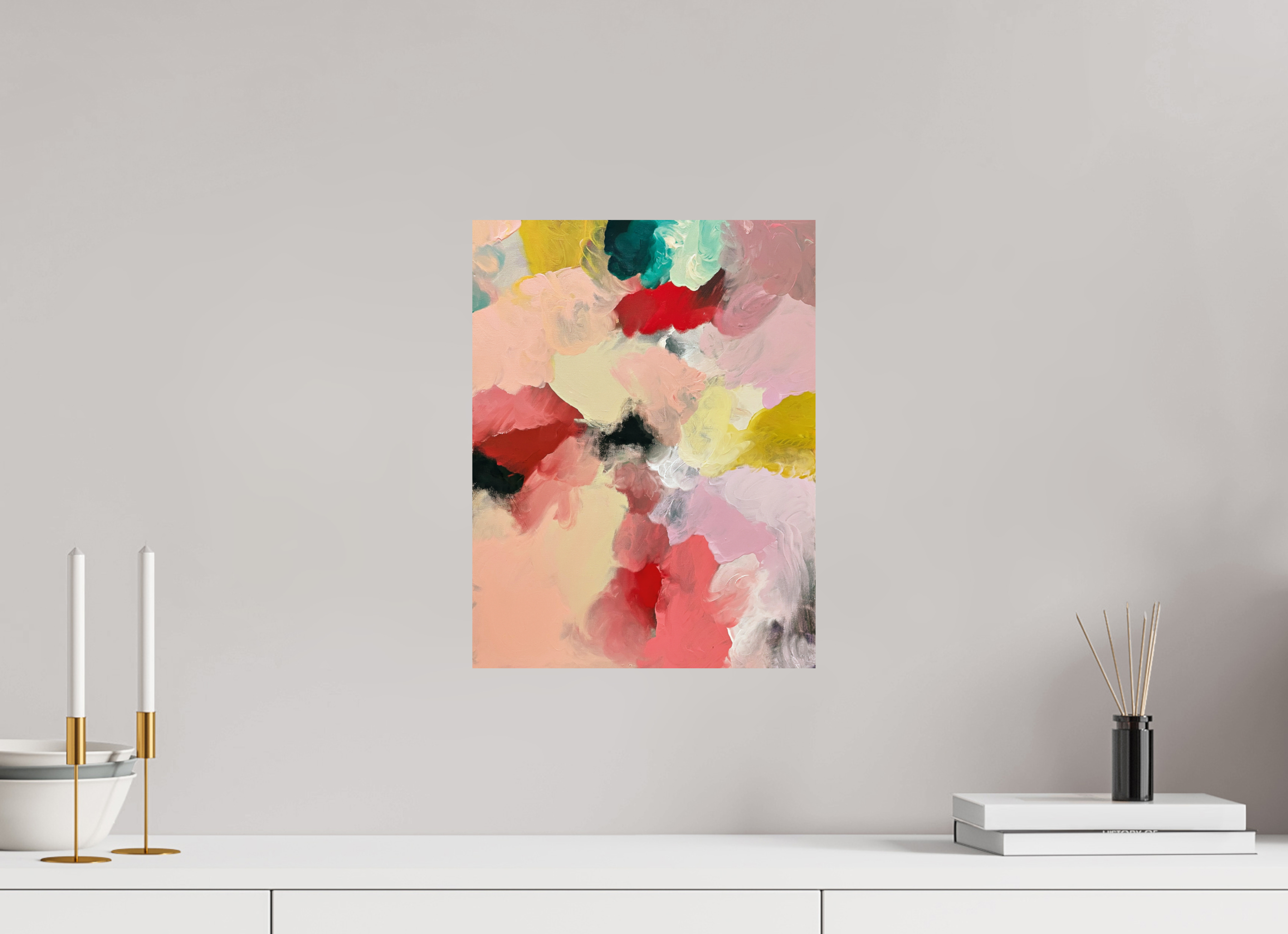 30 x 39,2 cm, ChromaLuxe HD Metal Print Kunstruck „home“ auf glänzendem Alu-Dibond