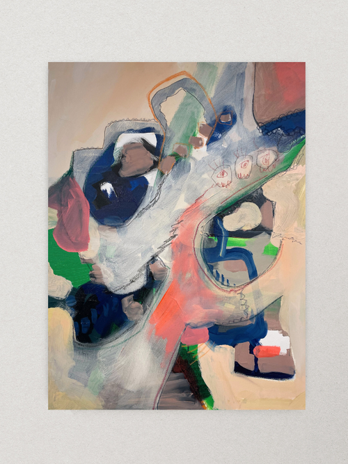 Main image Kunstdruck „future construction?“ weiß gerahmt