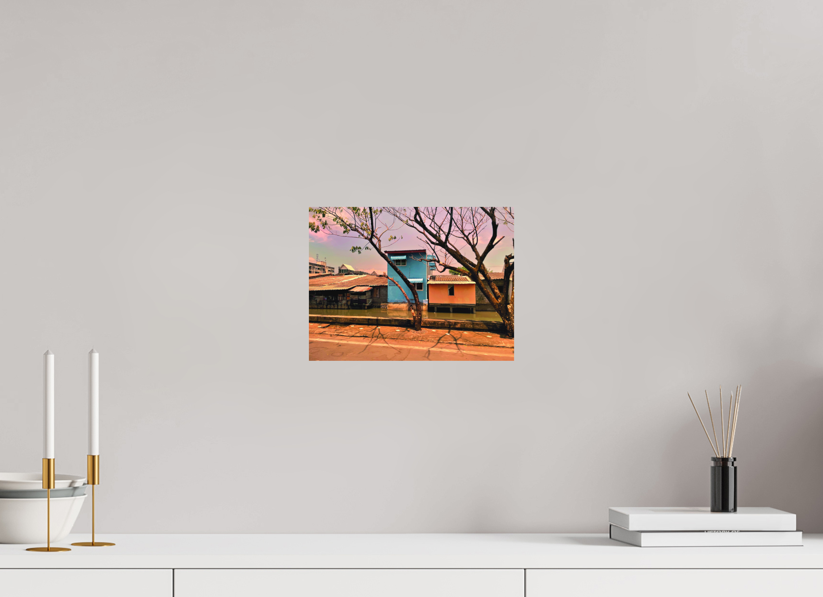 28 x 21 cm, Direktdruck Alu-Dibond Fotografie "Thailand 01" auf Alu-Dibond