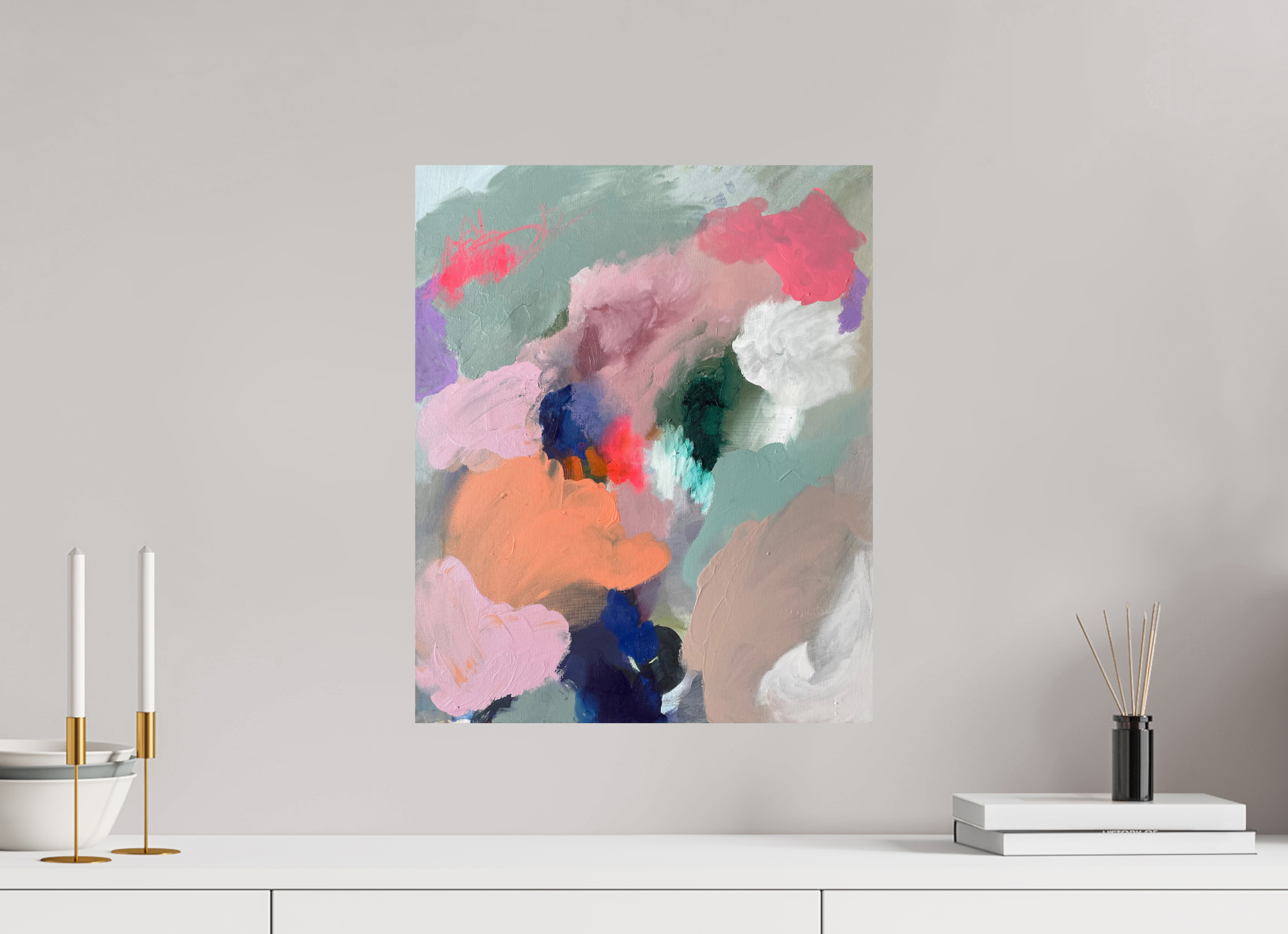40 x 48,8 cm, ChromaLuxe HD Metal Print Kunstruck „home again“ auf glänzendem Alu-Dibond