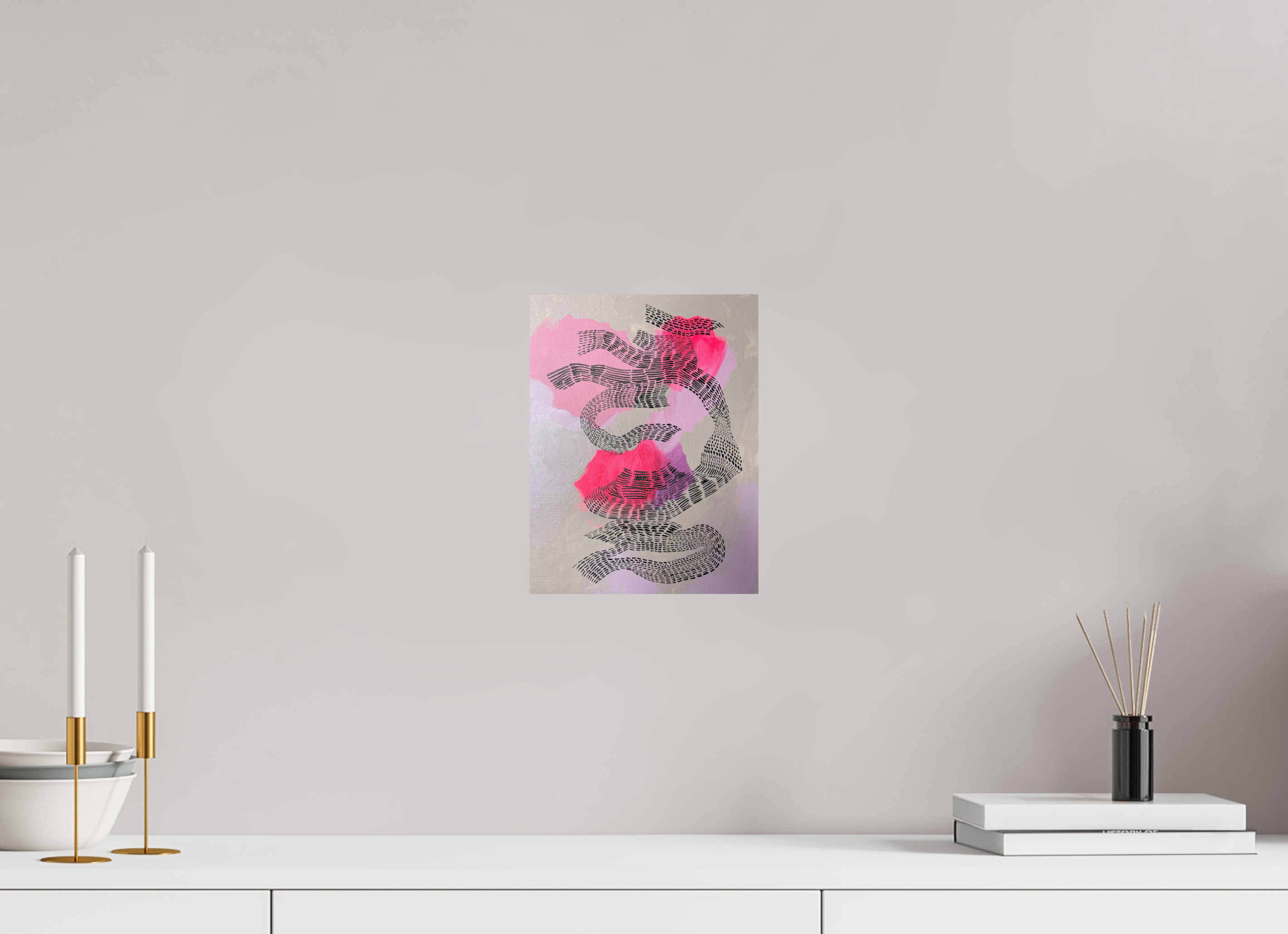 20 x 26,2 cm, ChromaLuxe HD Metal Print Kunstruck „perspectives.pink“ auf glänzendem Alu-Dibond
