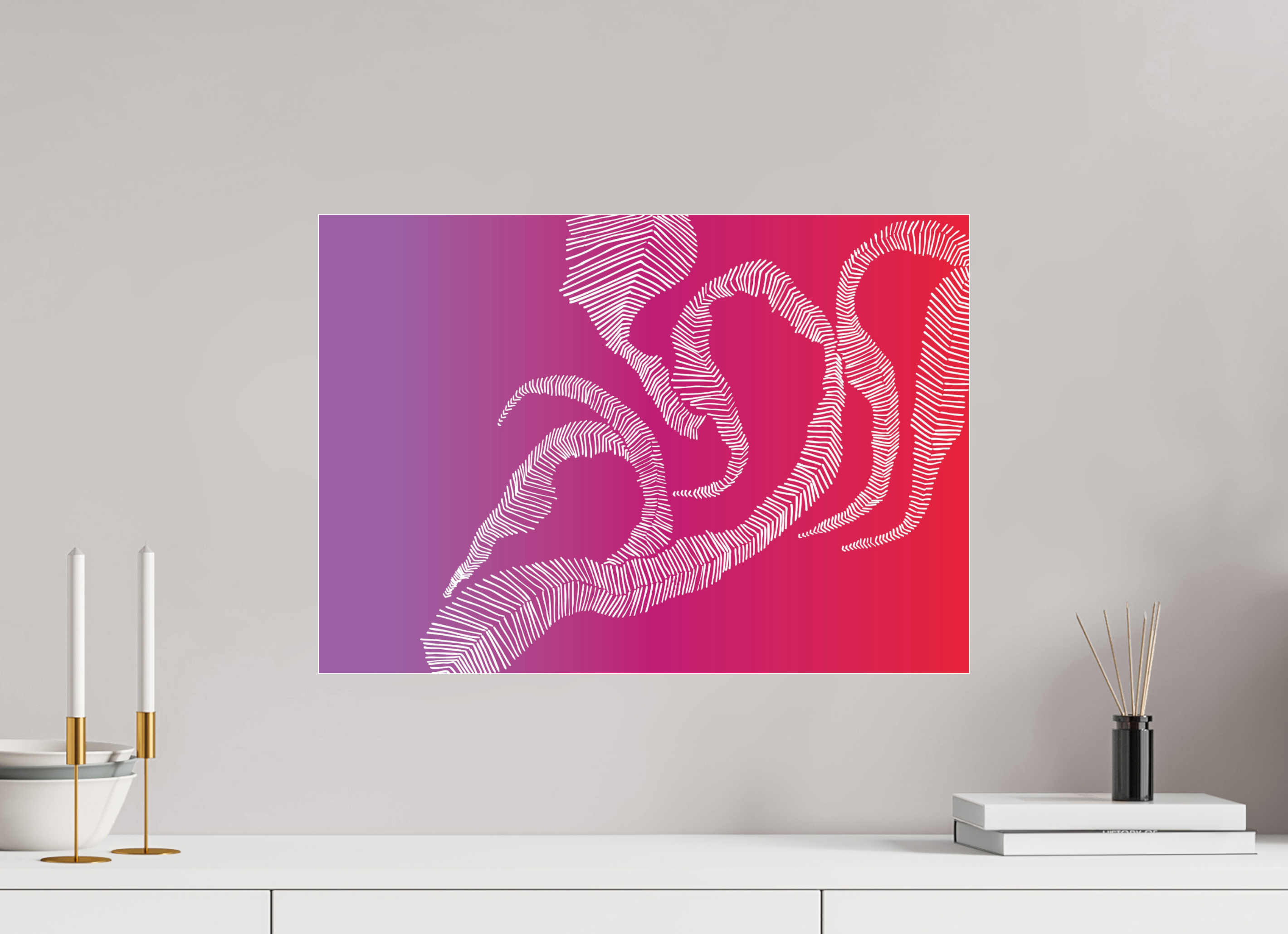 56,7 x 40 cm, Foto-Abzug hinter Acrylglas glänzend Kunstdruck "Timeconstruction" auf Alu-Dibond