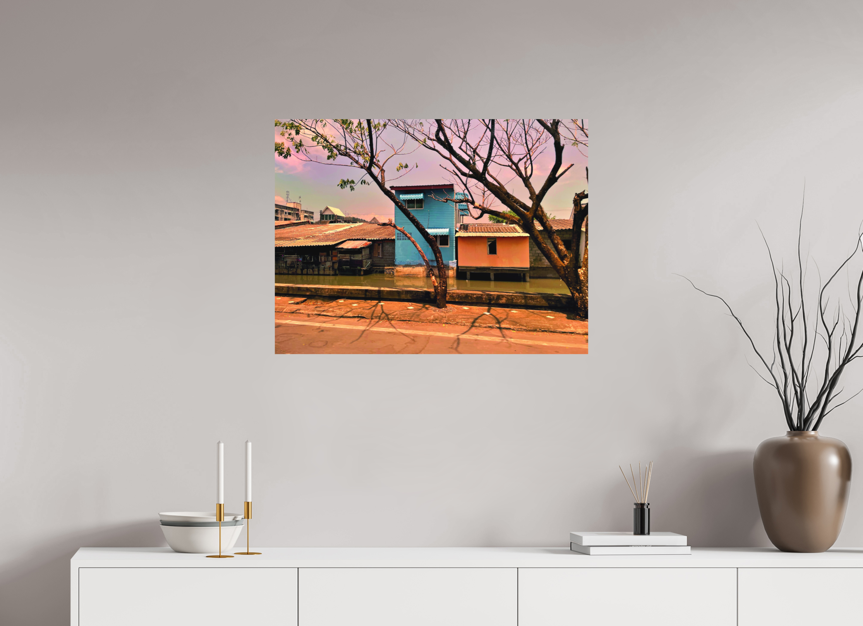 80 x 60 cm, Direktdruck Alu-Dibond Fotografie "Thailand 01" auf Alu-Dibond