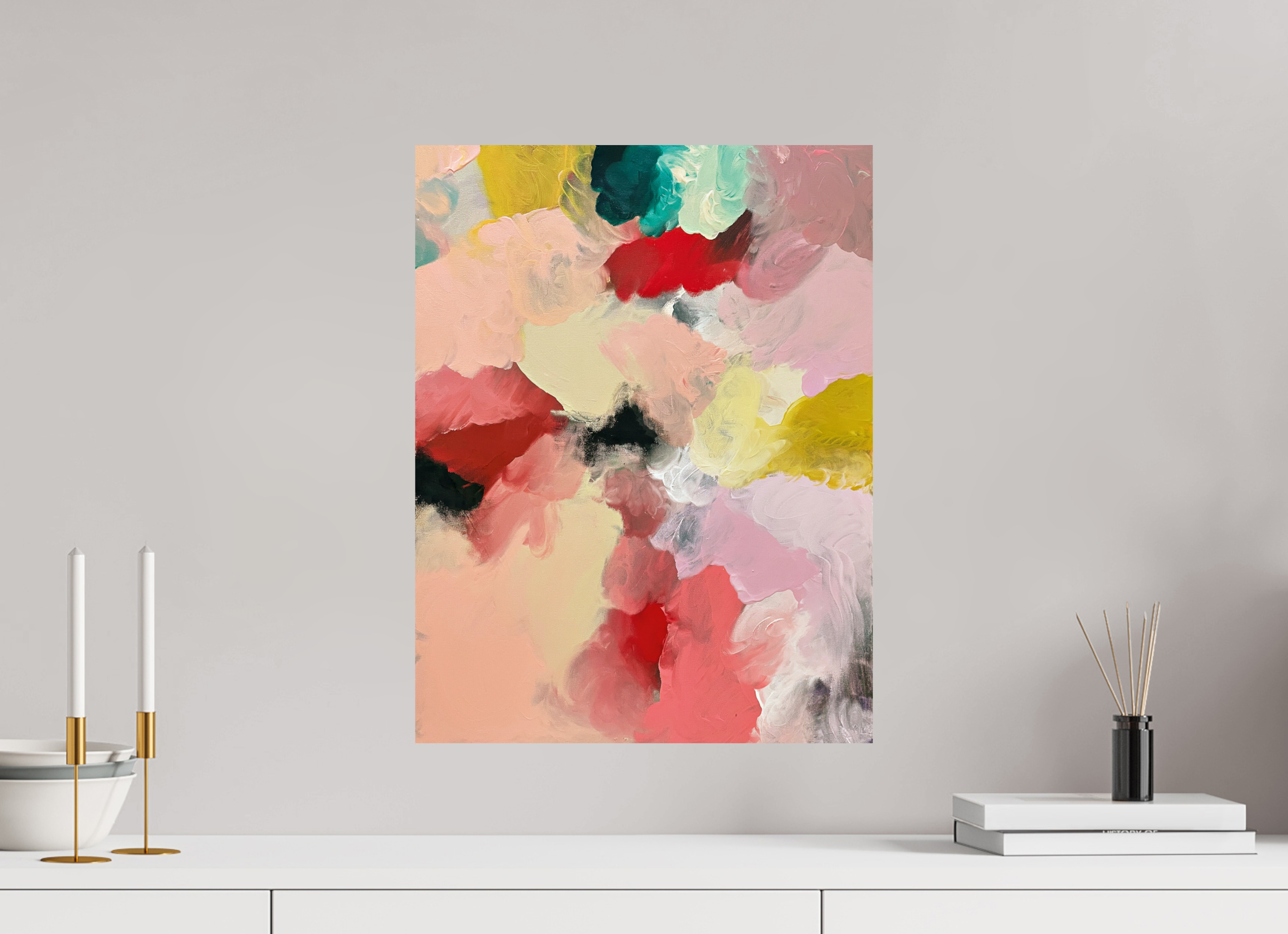 40 x 52,3 cm, ChromaLuxe HD Metal Print Kunstruck „home“ auf glänzendem Alu-Dibond