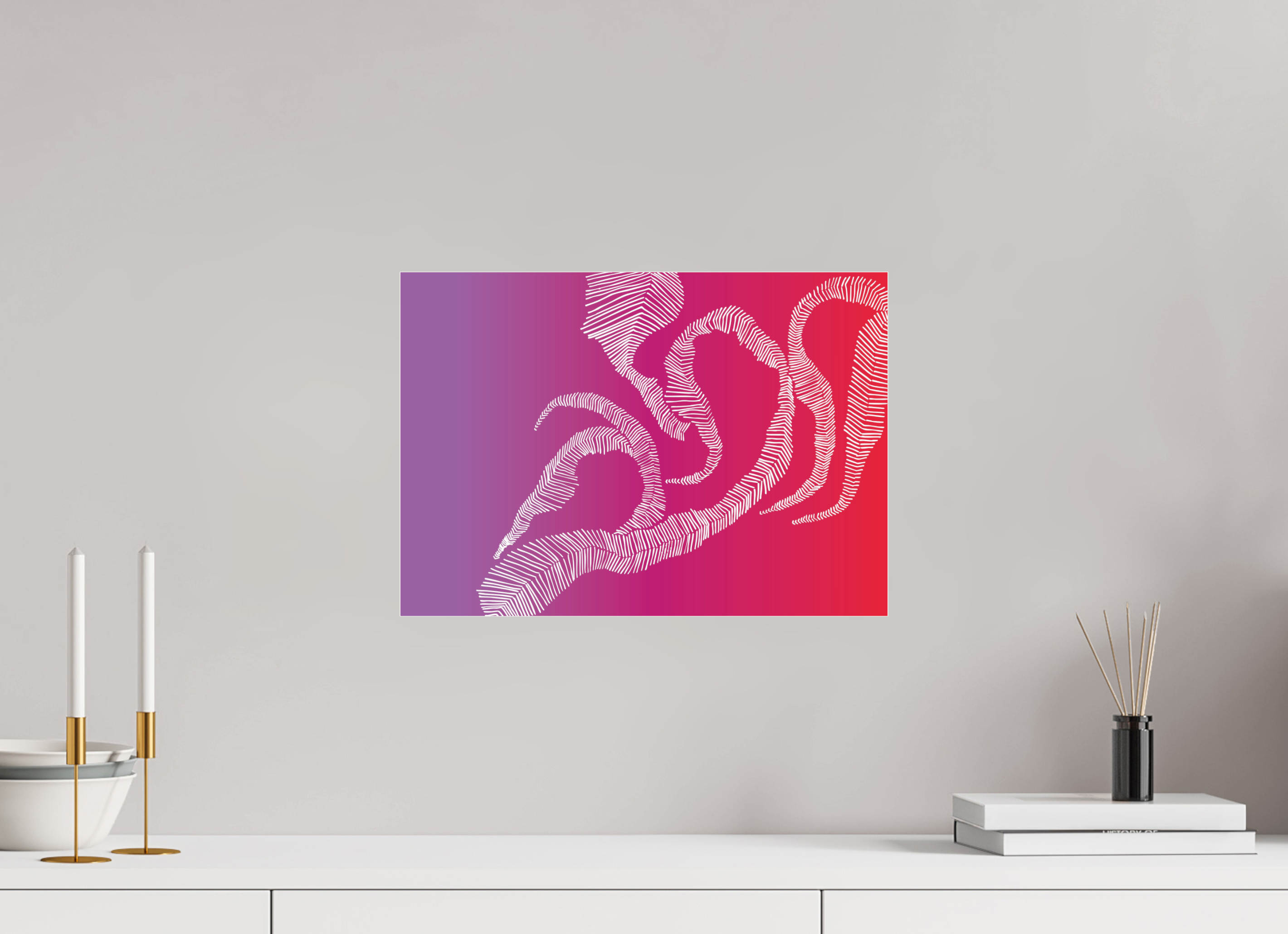 42,5 x 30 cm, Foto-Abzug hinter Acrylglas glänzend Kunstdruck "Timeconstruction" auf Alu-Dibond