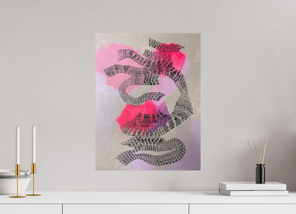 40 x 52,4 cm, ChromaLuxe HD Metal Print Kunstruck „perspectives.pink“ auf glänzendem Alu-Dibond