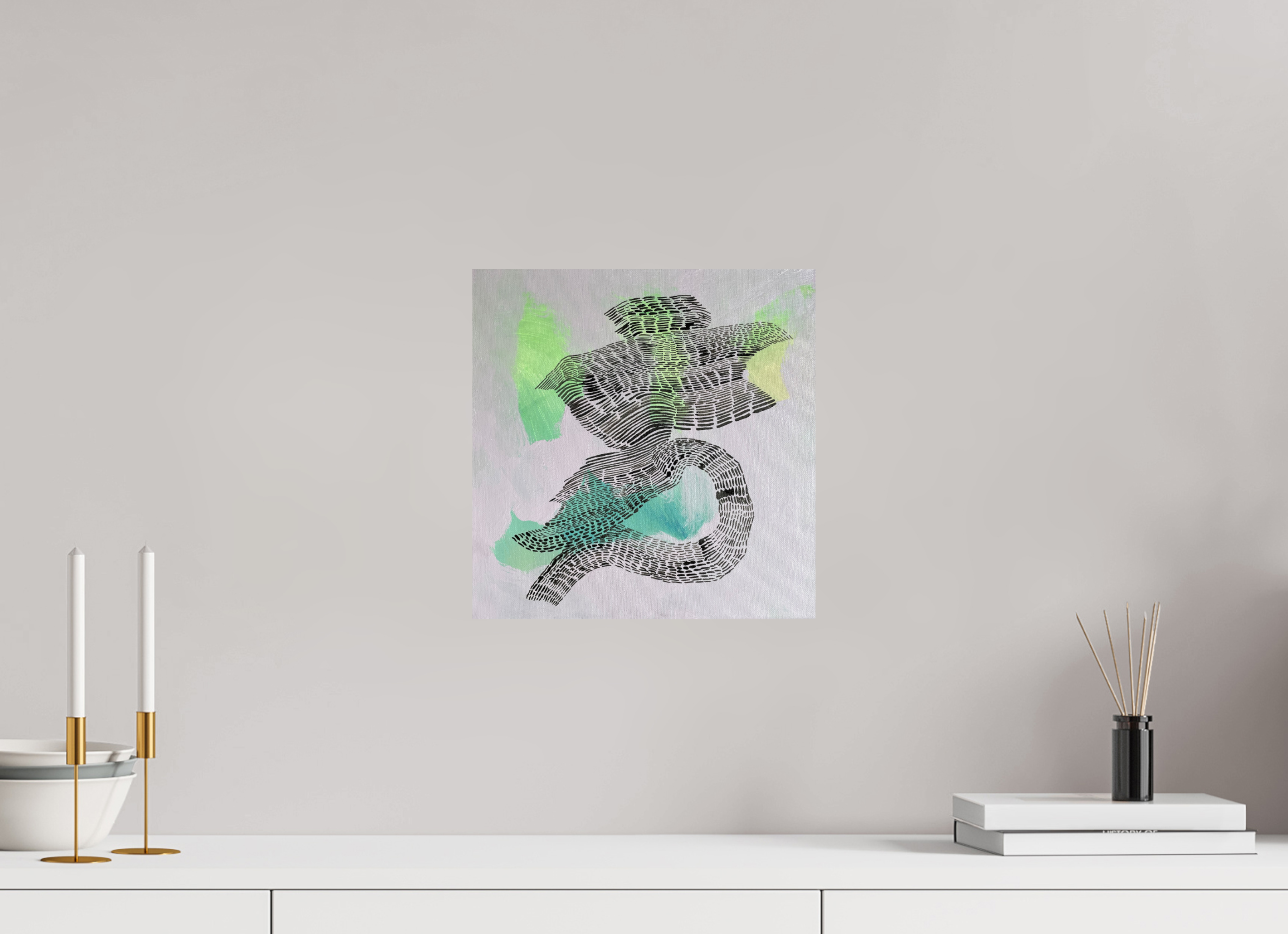 30 x 30,6 cm, ChromaLuxe HD Metal Print Kunstdruck „perspectives.lila“ auf glänzendem Alu-Dibond