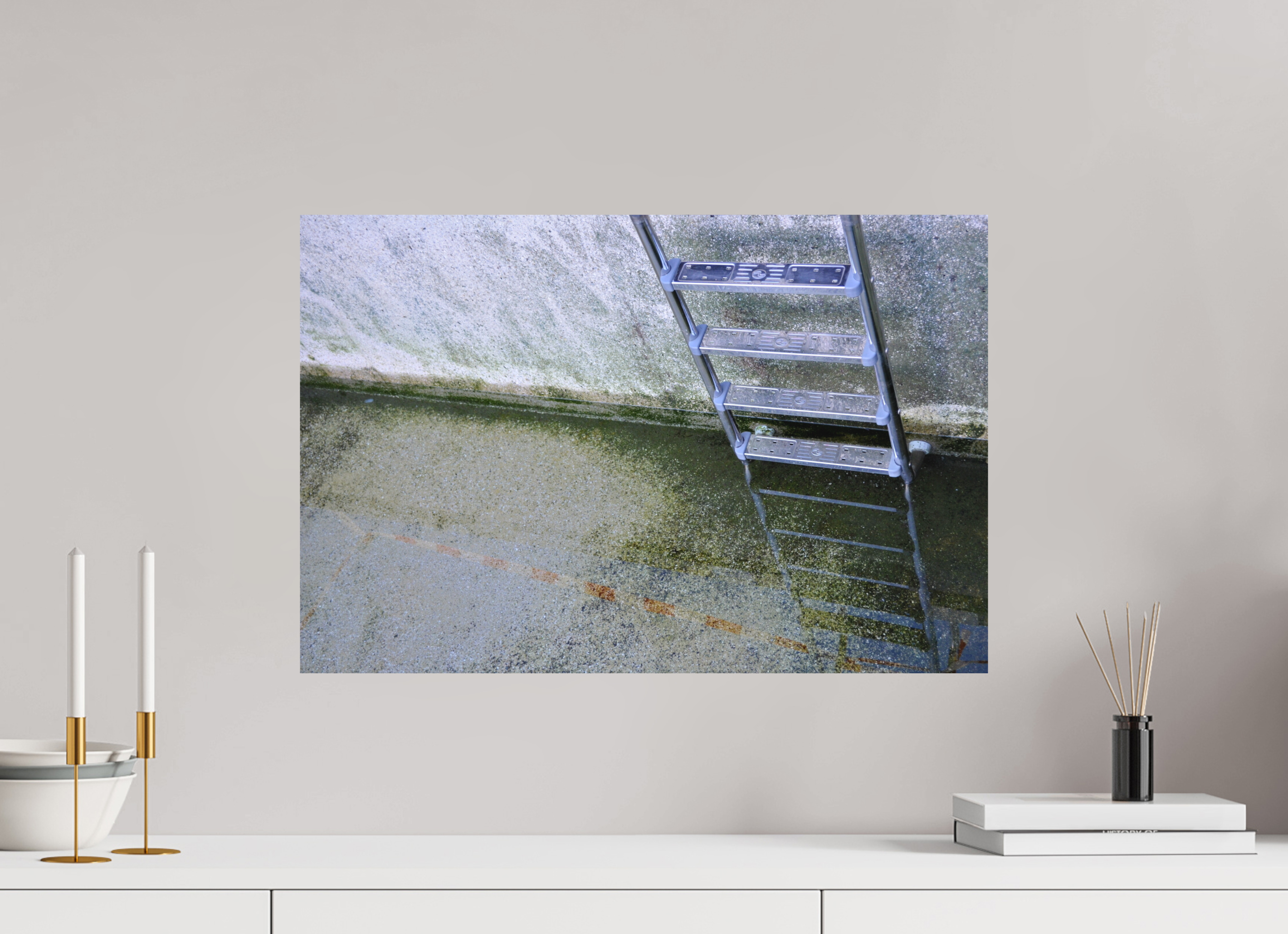 60 x 40 cm, Direktdruck Alu-Dibond Fotografie "pool" auf Alu-Dibond