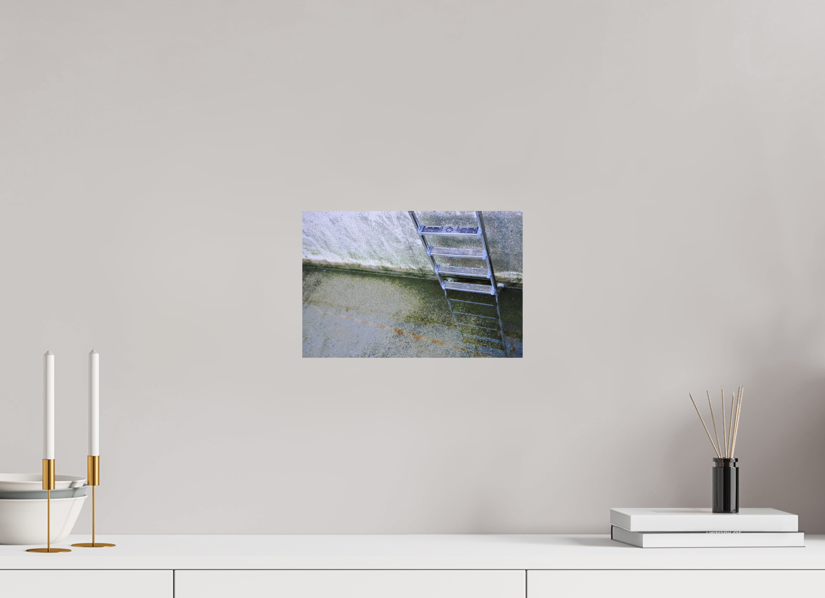 30 x 20 cm, Direktdruck Alu-Dibond Fotografie "pool" auf Alu-Dibond