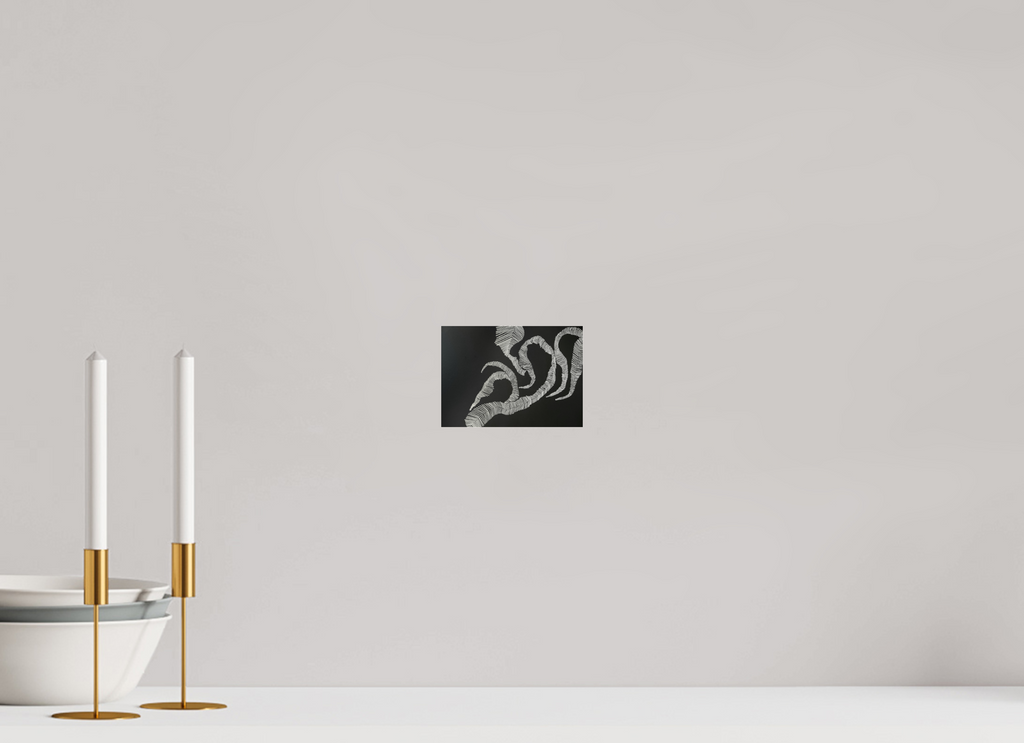 14 x 10 cm, Foto-Abzug hinter Acrylglas glänzend Schwarz-Weiß Kunstdruck "Timeconstruction" auf Alu-Dibond hinter glänzendem Acrylglas