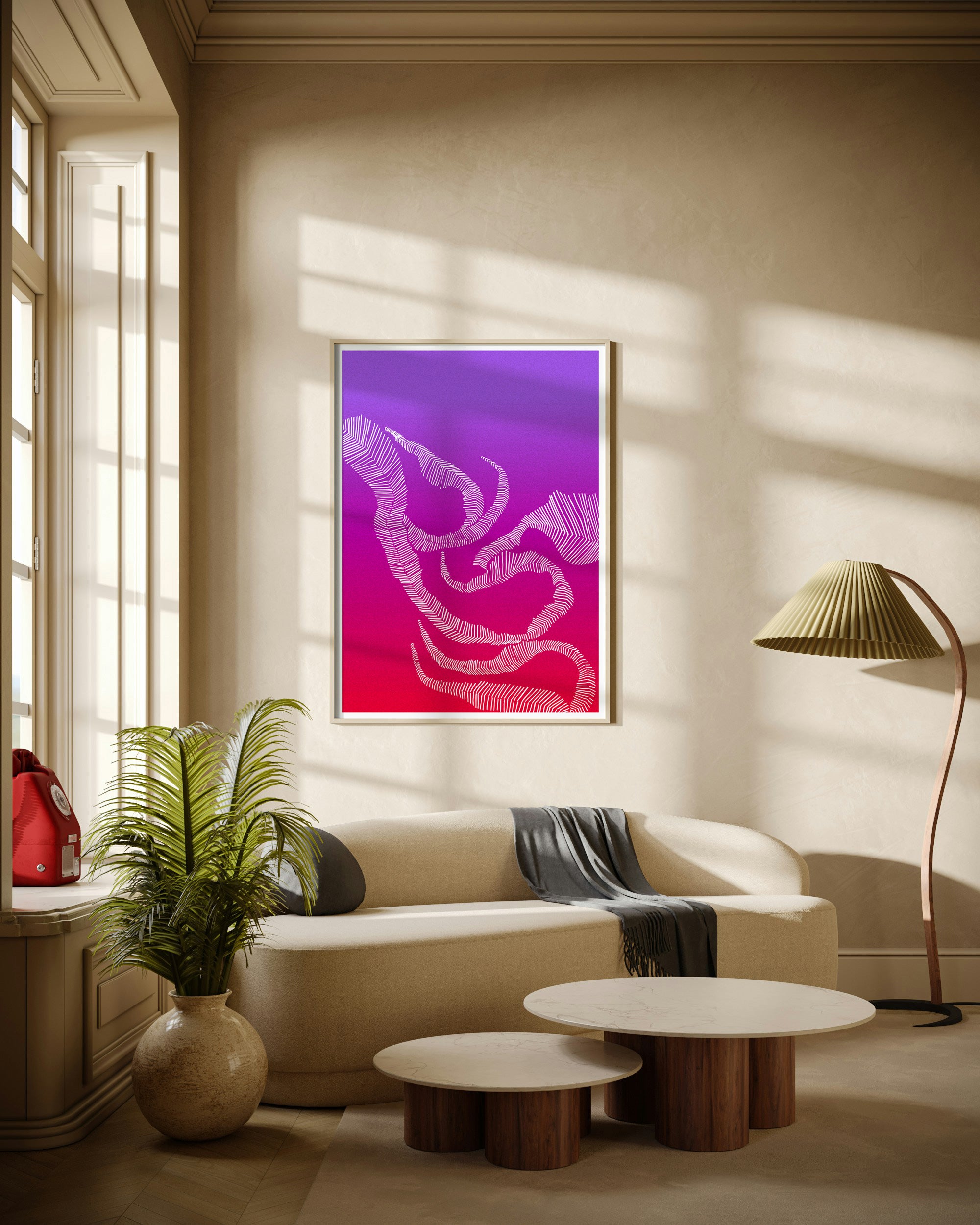 Kunstdruck "Timeconstruction" auf Alu-Dibond hinter glänzendem Acrylglas